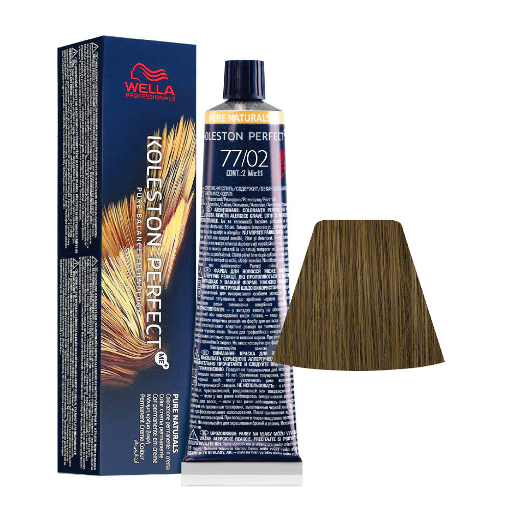 Wella Koleston Perfect Me+  77/02 Biondo Medio Intenso Naturale Matt60ml