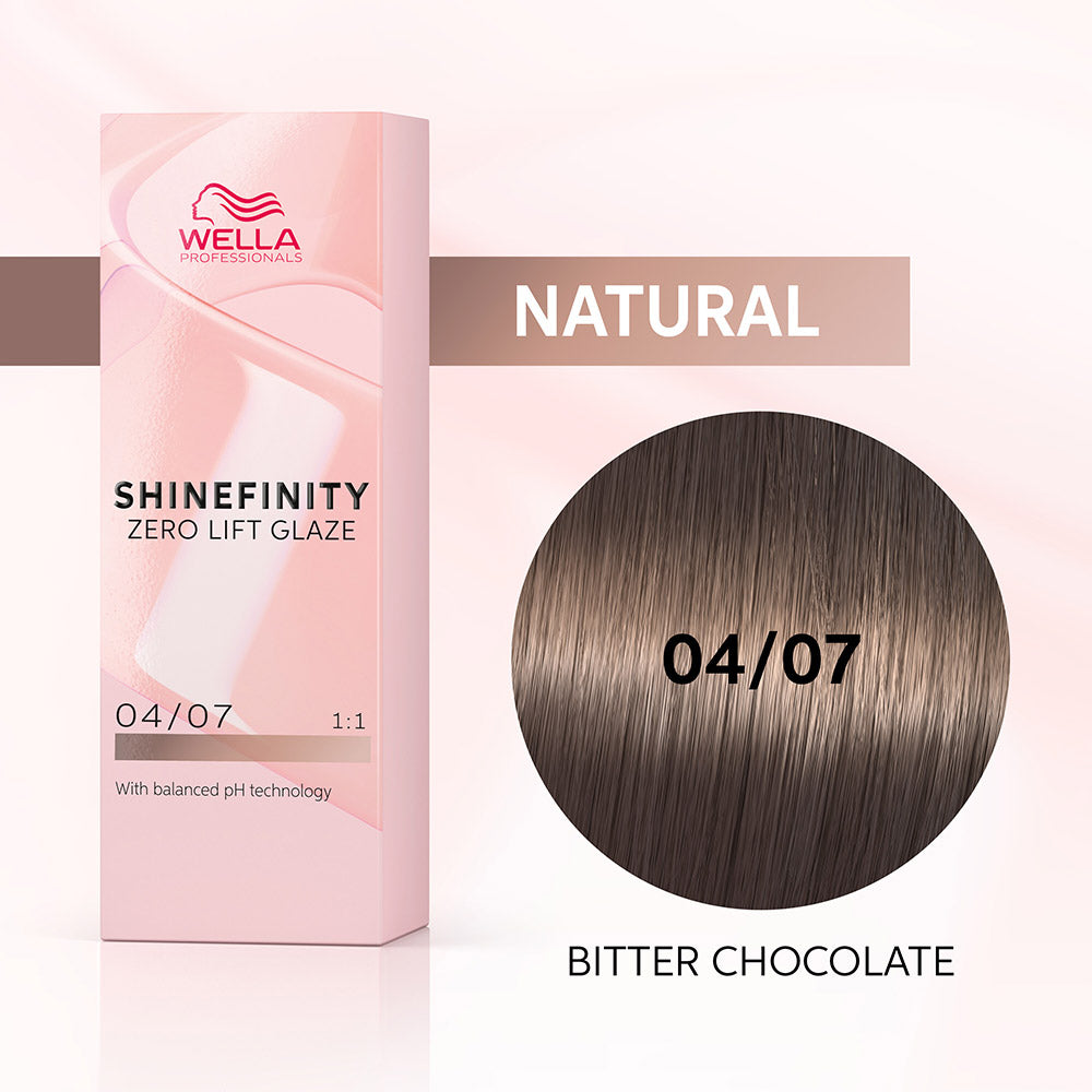 Wella Shinefinity Bitter Chocolate 04/07 Castano Medio Naturale Sabbia 60ml