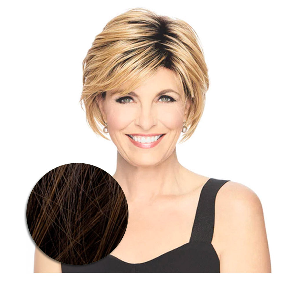 Hairdo Shattered Bob Parrucca a Caschetto Castano Medio Ramato Cioccolato
