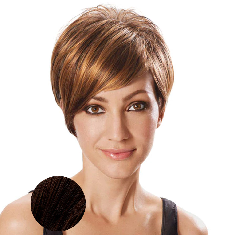 Hairdo Parrucca Angled Cut Castano Medio Ramato