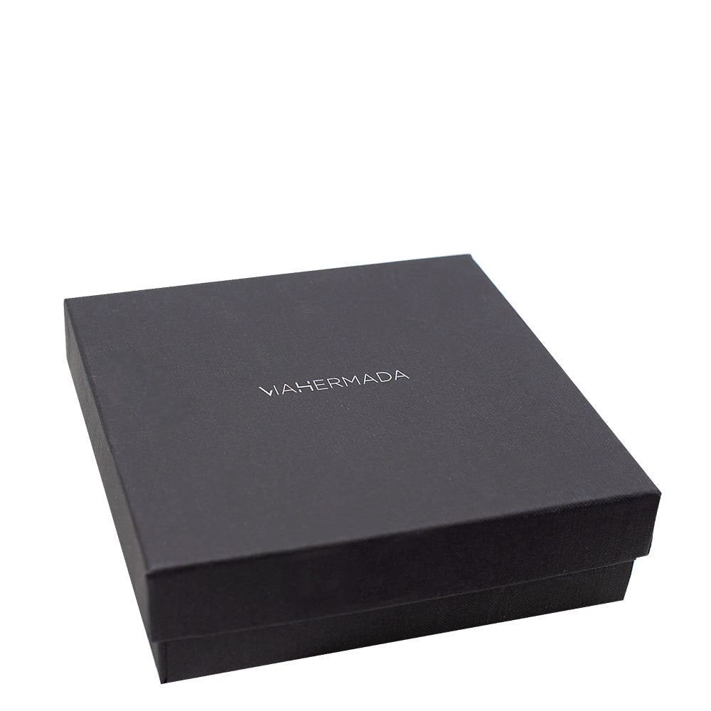 VIAHERMADA Cerchietto in Grosgrain Nero con Cristalli e Gemme Multicolor
