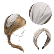 VIAHERMADA Cerchietto per Capelli in Tessuto Avorio con Nodo