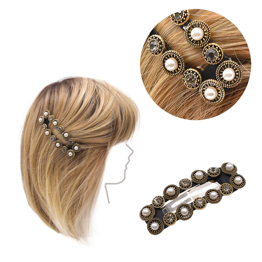 VIAHERMADA Clip in Metallo Argento 6,5cm