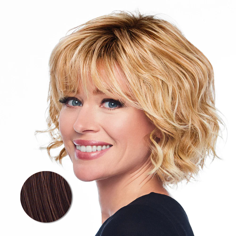 Hairdo Sweetly Waved Castano Medio Ramato - parrucca taglio medio