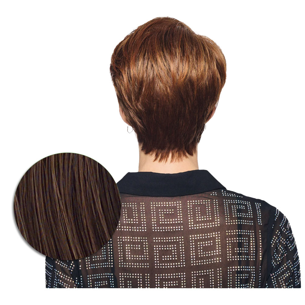 Hairdo Polished Pixie Parrucca Castano Medio Ramato - parrucca taglio corto
