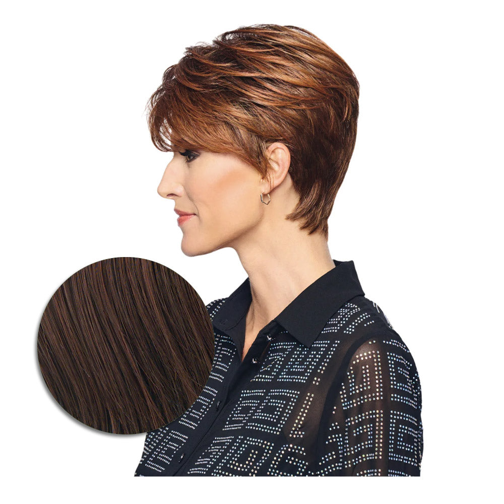 Hairdo Polished Pixie Parrucca Castano Ciliegia - parrucca taglio corto