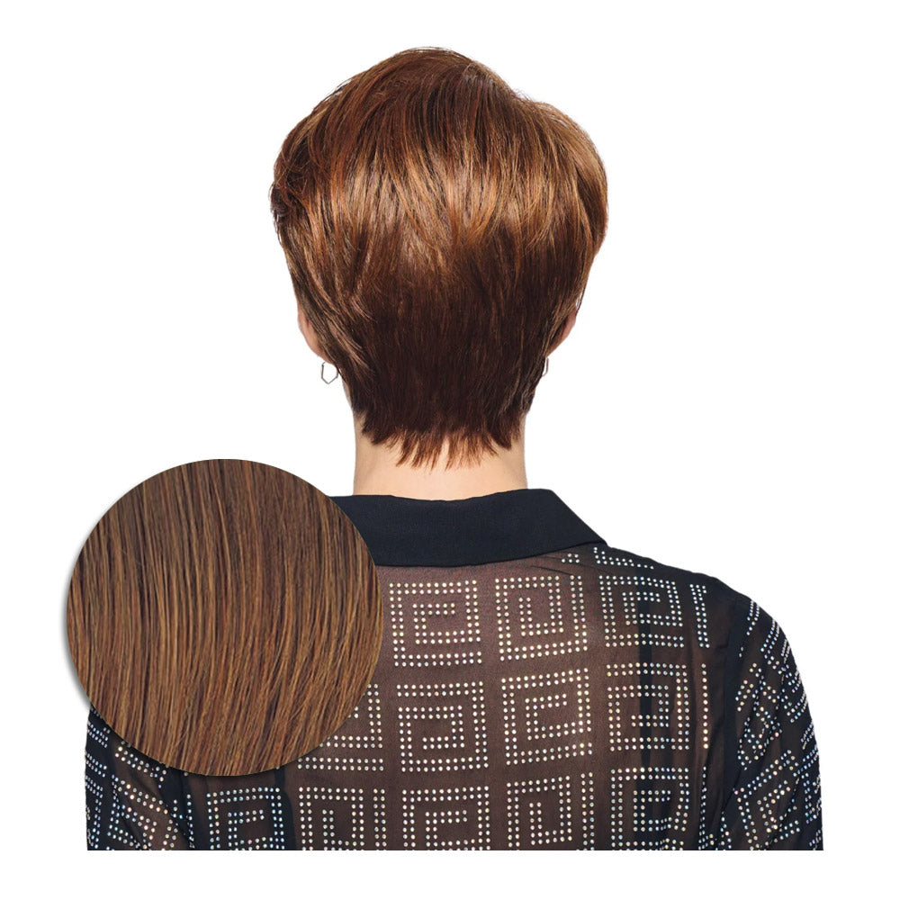 Hairdo Polished Pixie Parrucca Castano Medio Rubino - parrucca taglio corto
