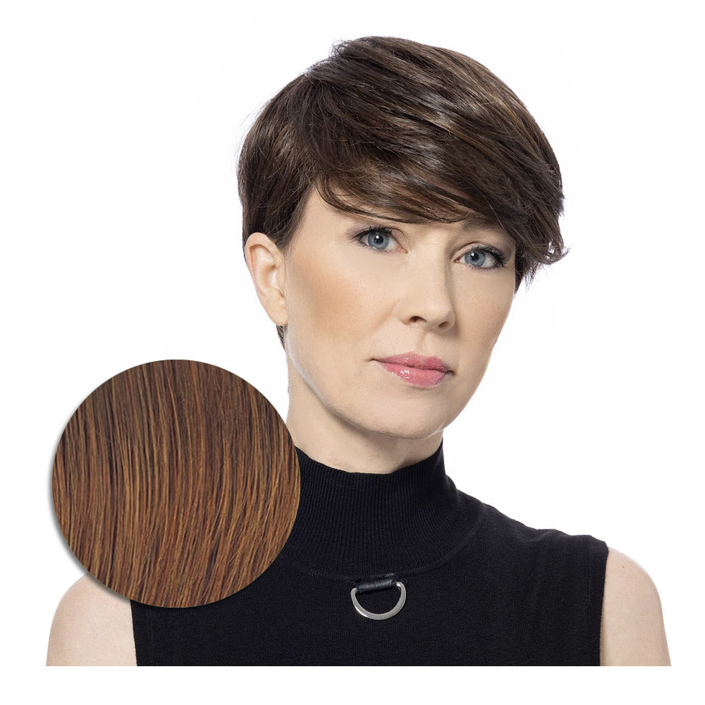 Hairdo Polished Pixie Parrucca Castano Medio Rubino - parrucca taglio corto