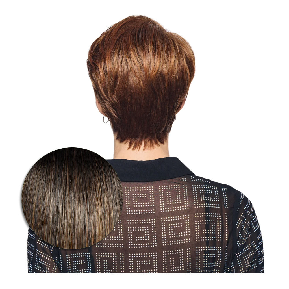 Hairdo Polished Pixie Parrucca Castano Medio Nocciola - parrucca taglio corto