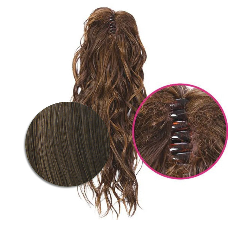 Hairdo Coda con Onde con Mollettone Castano Chiaro 46cm - coda onde