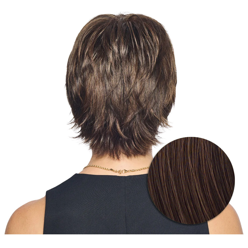 Hairdo City Chic Parrucca Castano Medio Ramato - parrucca taglio corto