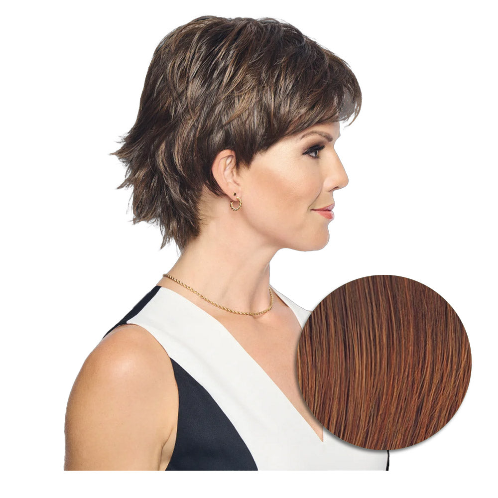 Hairdo City Chic Parrucca Castano Medio Rubino - parrucca taglio corto
