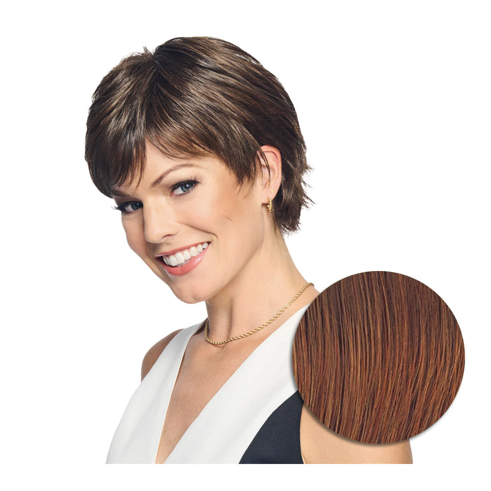 Hairdo City Chic Parrucca Castano Medio Rubino - parrucca taglio corto