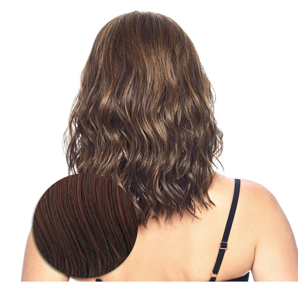 Hairdo Courtside Waves R435S+ Castano Scuro Ciliegia - parrucca taglio medio