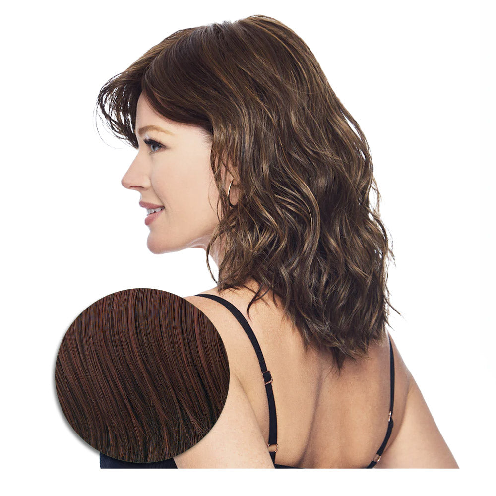 Hairdo Courtside Waves R435S+ Castano Scuro Ciliegia - parrucca taglio medio