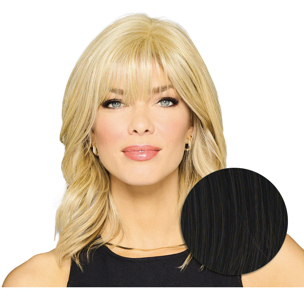 Hairdo Topper Stylish Wave  R2  Nero - toupet con onde