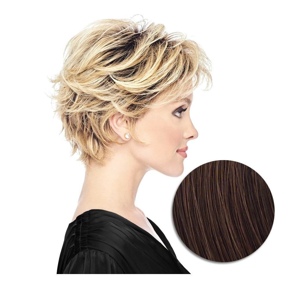 Hairdo Flirty Flip Parrucca Castano Medio Ramato - parrucca taglio corto