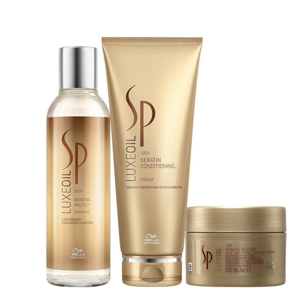 Wella SP Luxe Oil Keratine Protect Shampoo 200ml Cream 200ml Mask 150ml