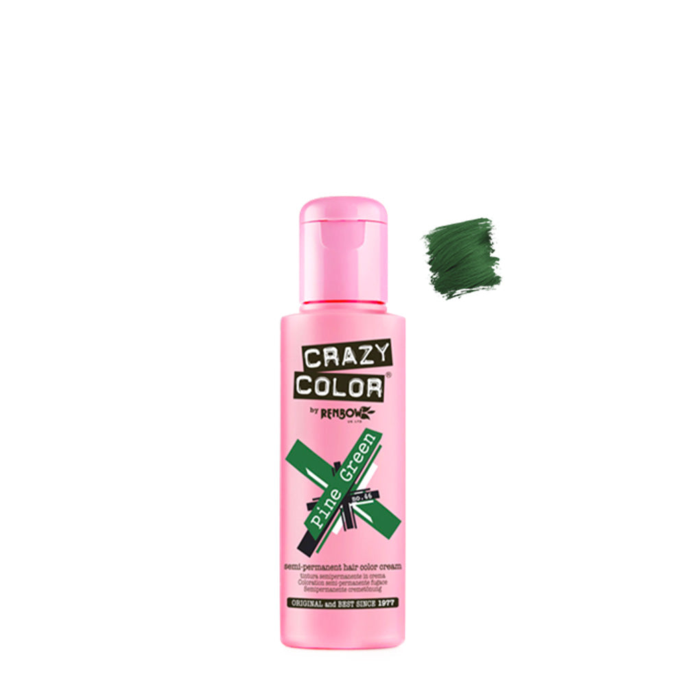 Crazy Color Pine Green no 46, 100ml - crema colorante verde pino