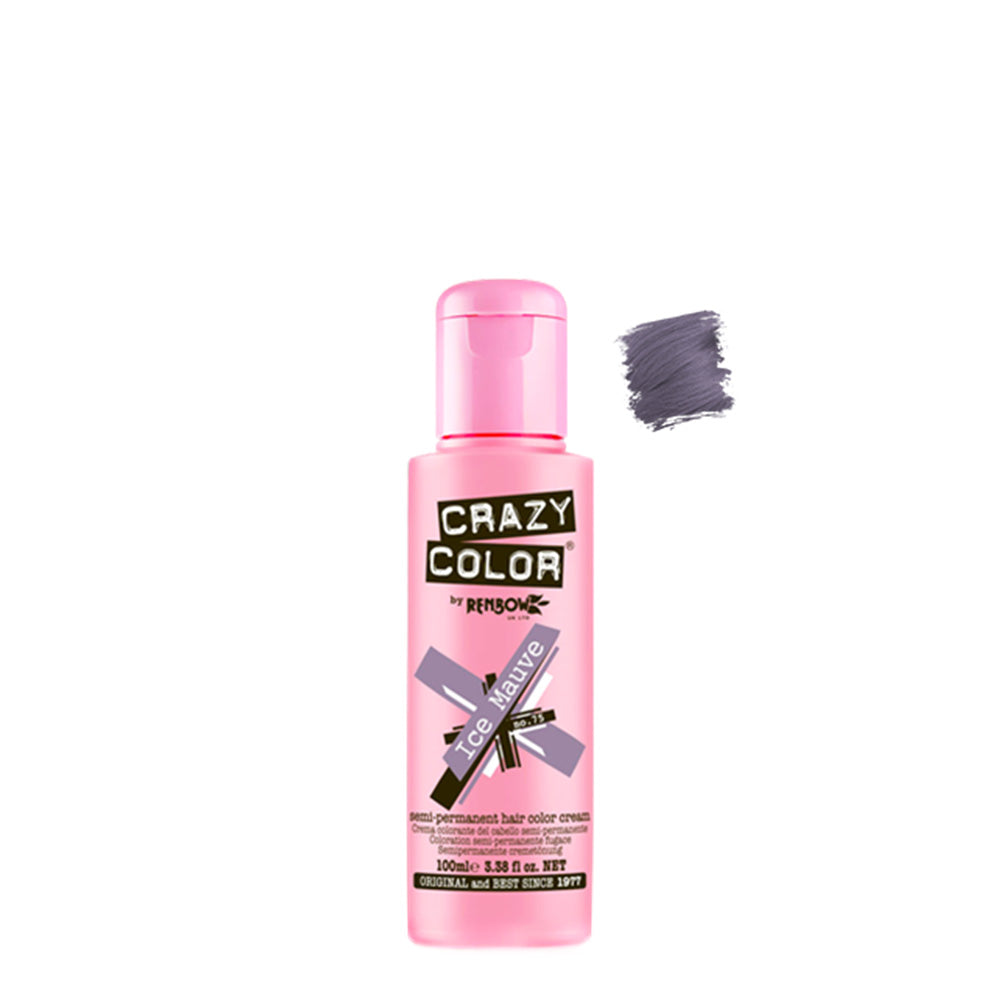 Crazy Color Ice Mauve no 75, 100ml - crema colorante ghiaccio malva