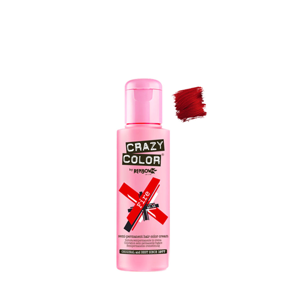 Crazy Color Fire no 56, 100ml - crema colorante rosso fuoco