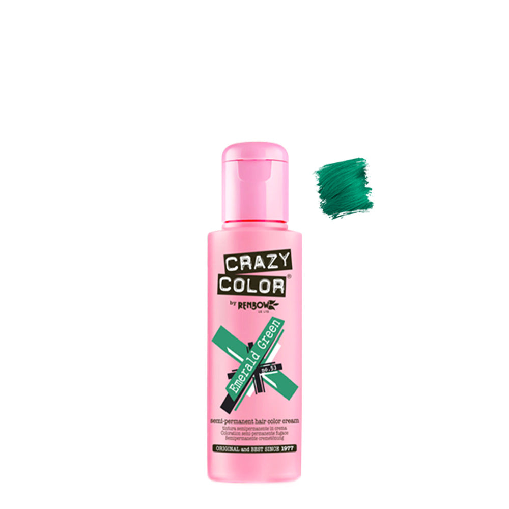 Crazy Color Emerald green no 53, 100ml - crema colorante verde smeraldo