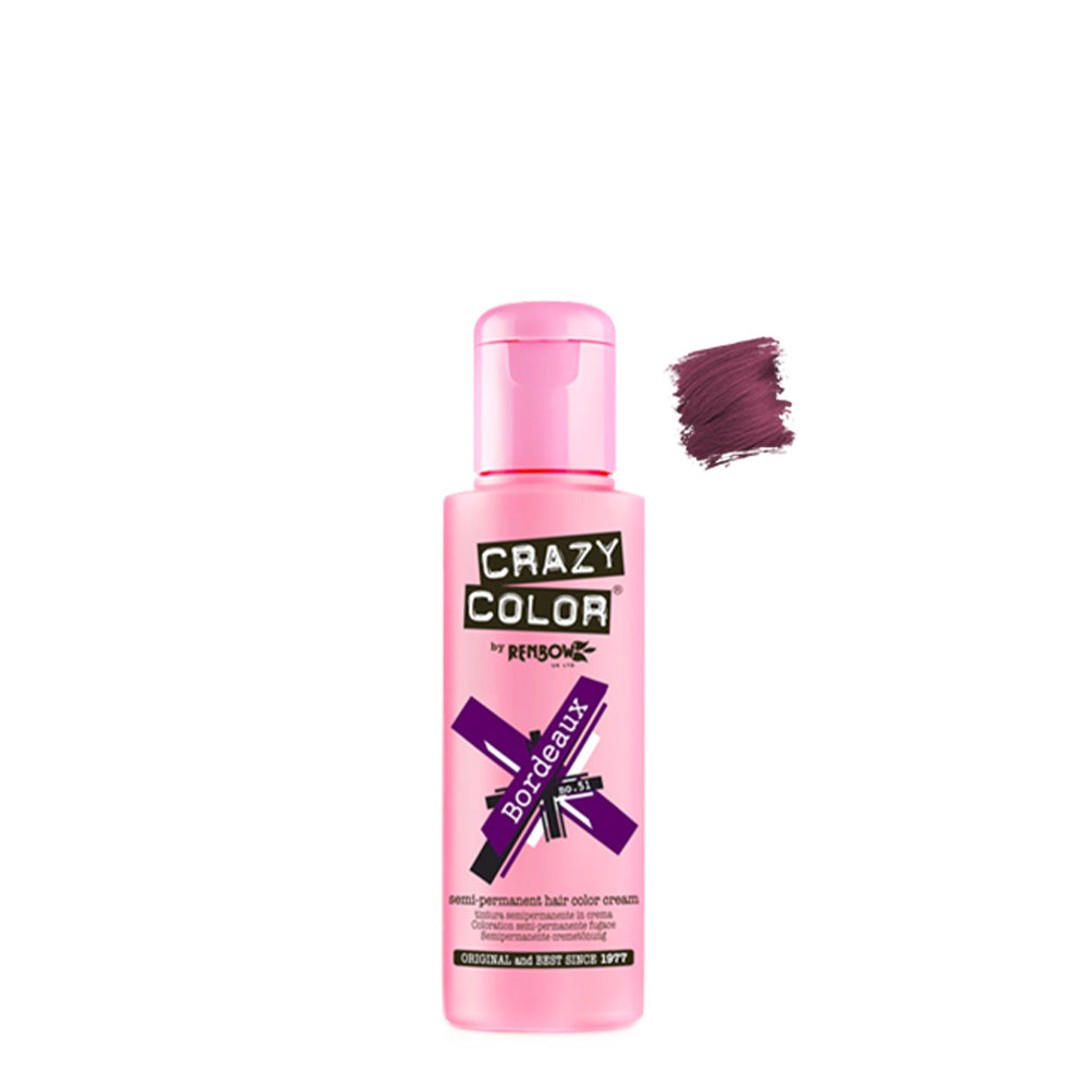 Crazy Color Bordeaux no 51, 100ml - crema colorante bordeaux