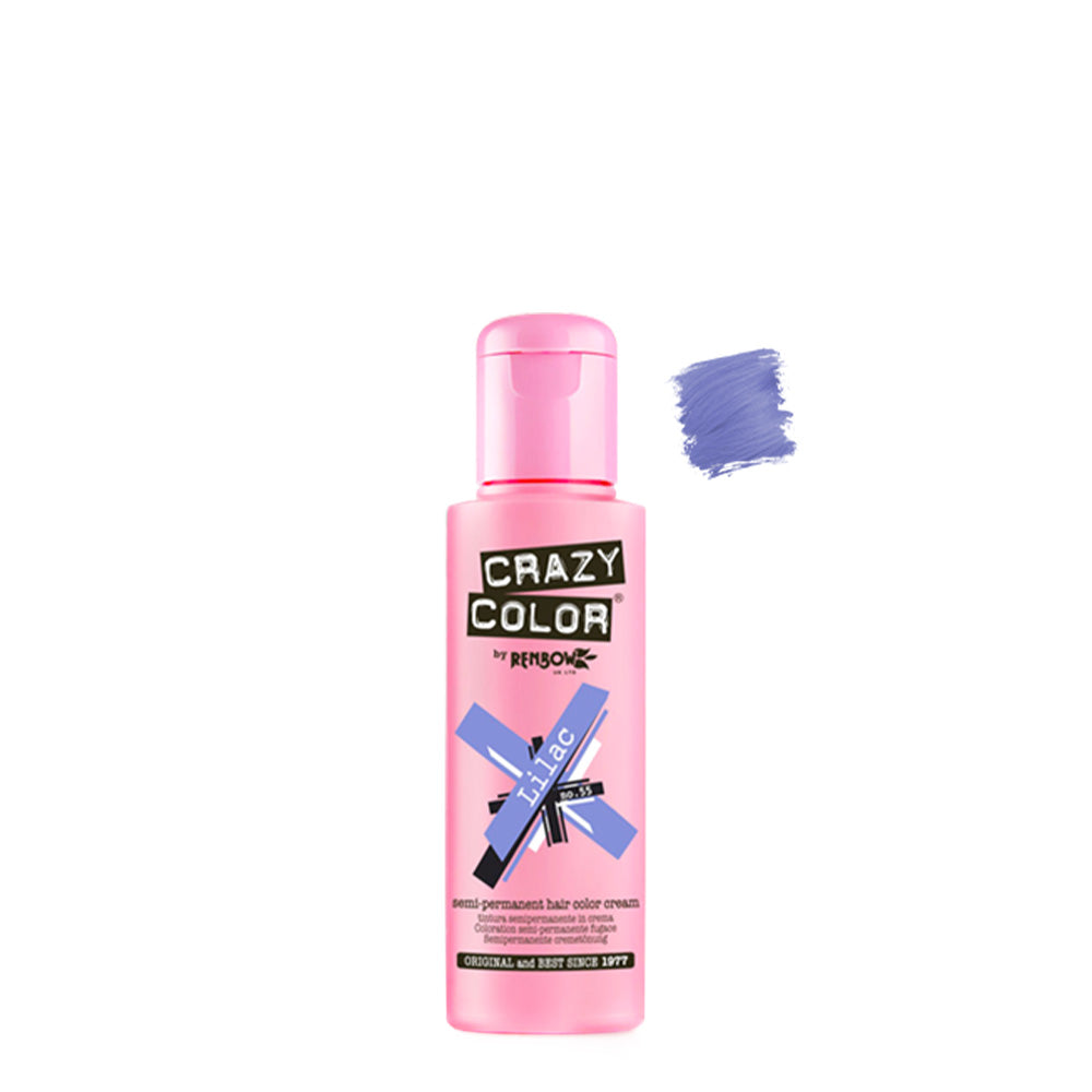 Crazy Color Lilac no 55, 100ml - crema colorante Lilla