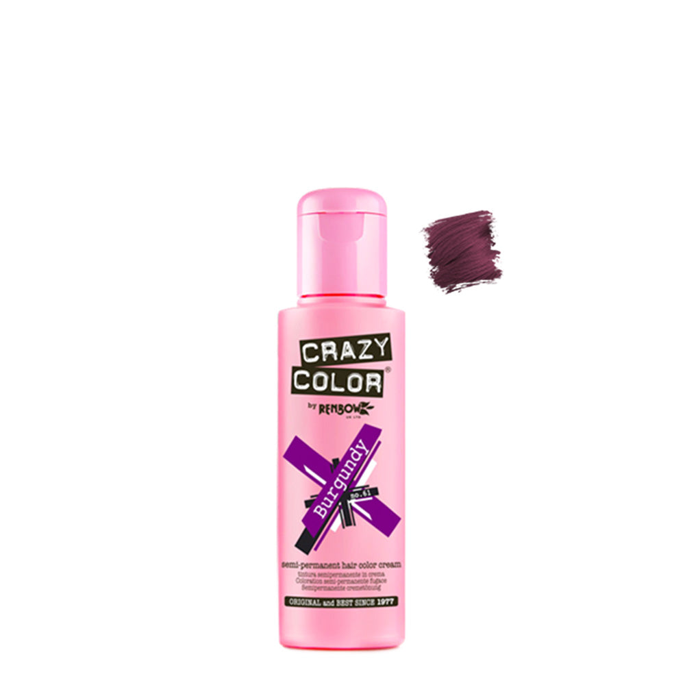 Crazy Color Burgundy no 61, 100ml - crema colorante Borgogna