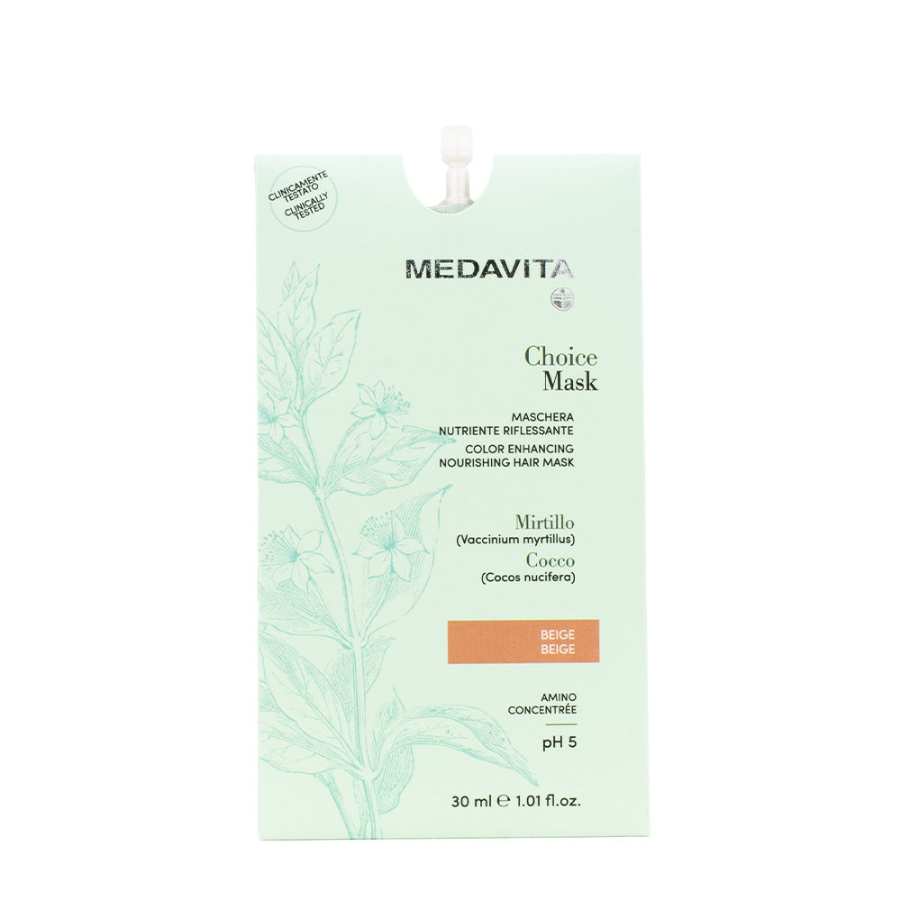 Medavita Lunghezze Choice Mask Beige 30ml - maschera nutriente riflessante beig
