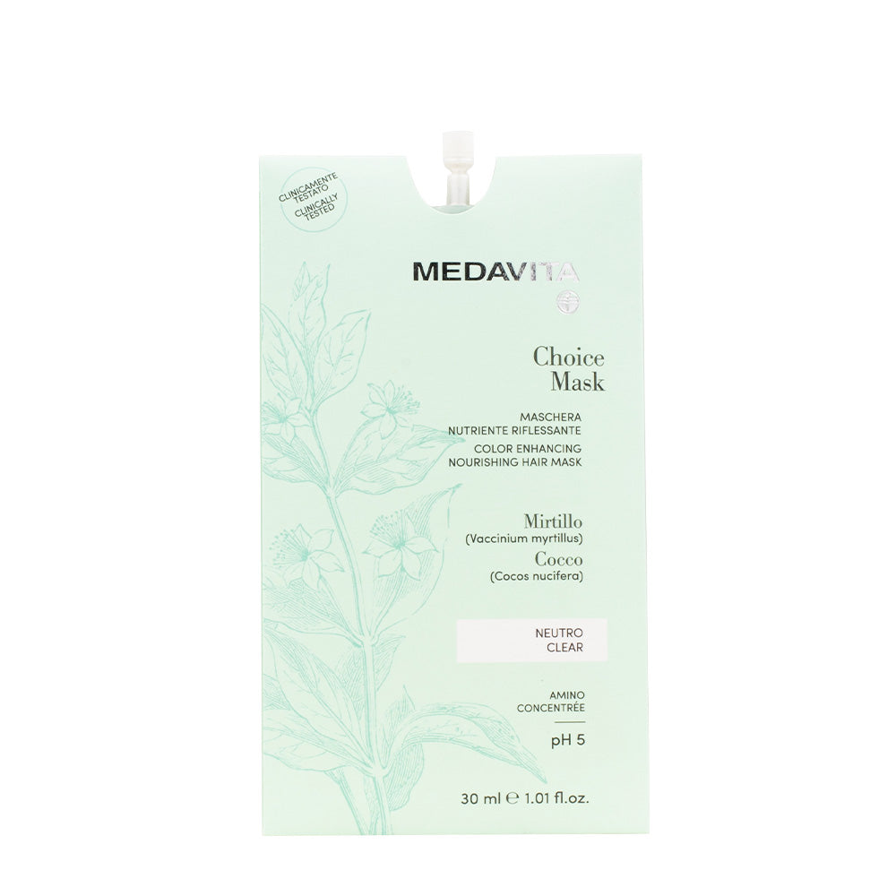 Medavita Lunghezze Choice Mask Clear 30ml  - maschera nutriente riflessante