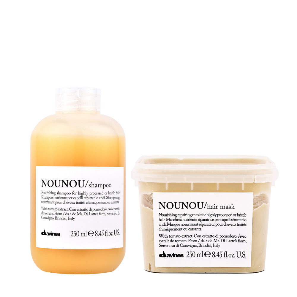 Davines Shampoo 250ml e Maschera 250ml Ristrutturanti Capelli Danneggiati