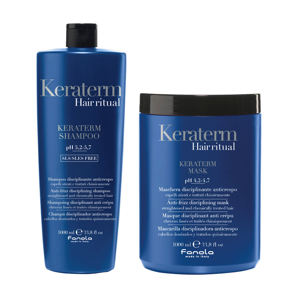 Fanola Keraterm Anticrespo Shampoo 1000ml Maschera 1000ml