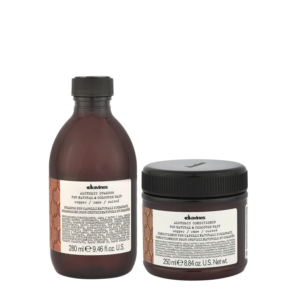 Davines Alchemic Capelli Ramati Shampoo Rame 280ml Balsamo Rame 250ml