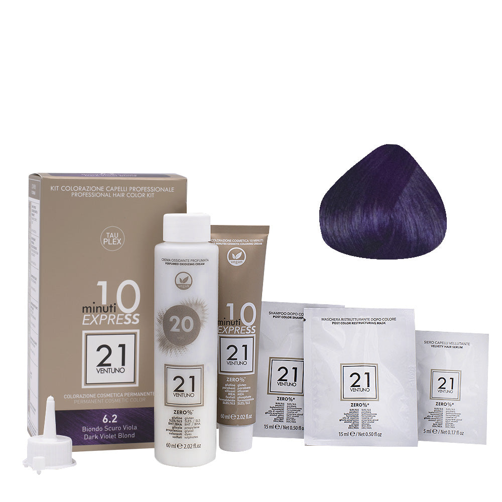 21 Ventuno Kit Colorazione professionale 6.2 Biondo Scuro Viola