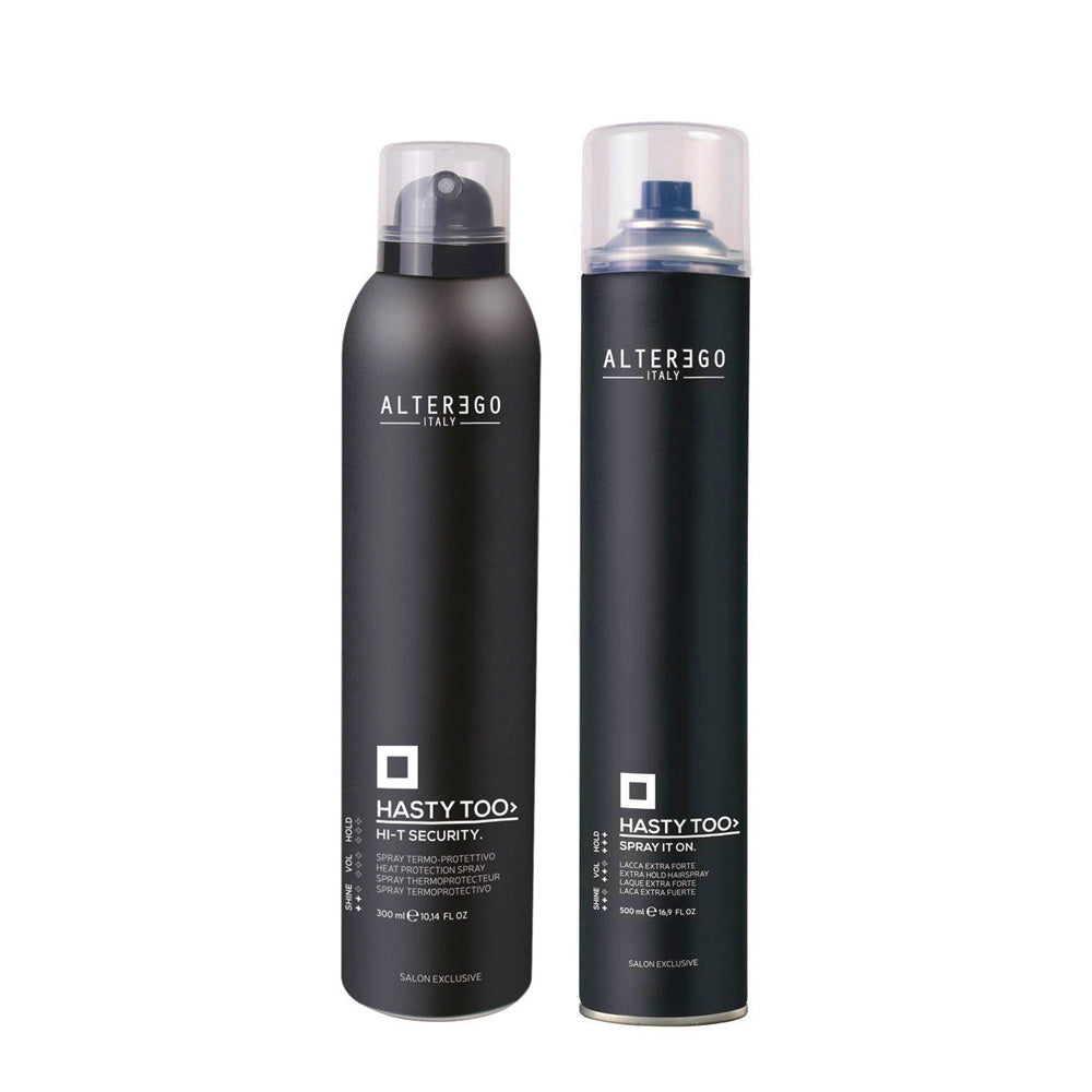 Alterego Styling Spray Protezione Termica 300ml e Lacca Extra Forte 500ml