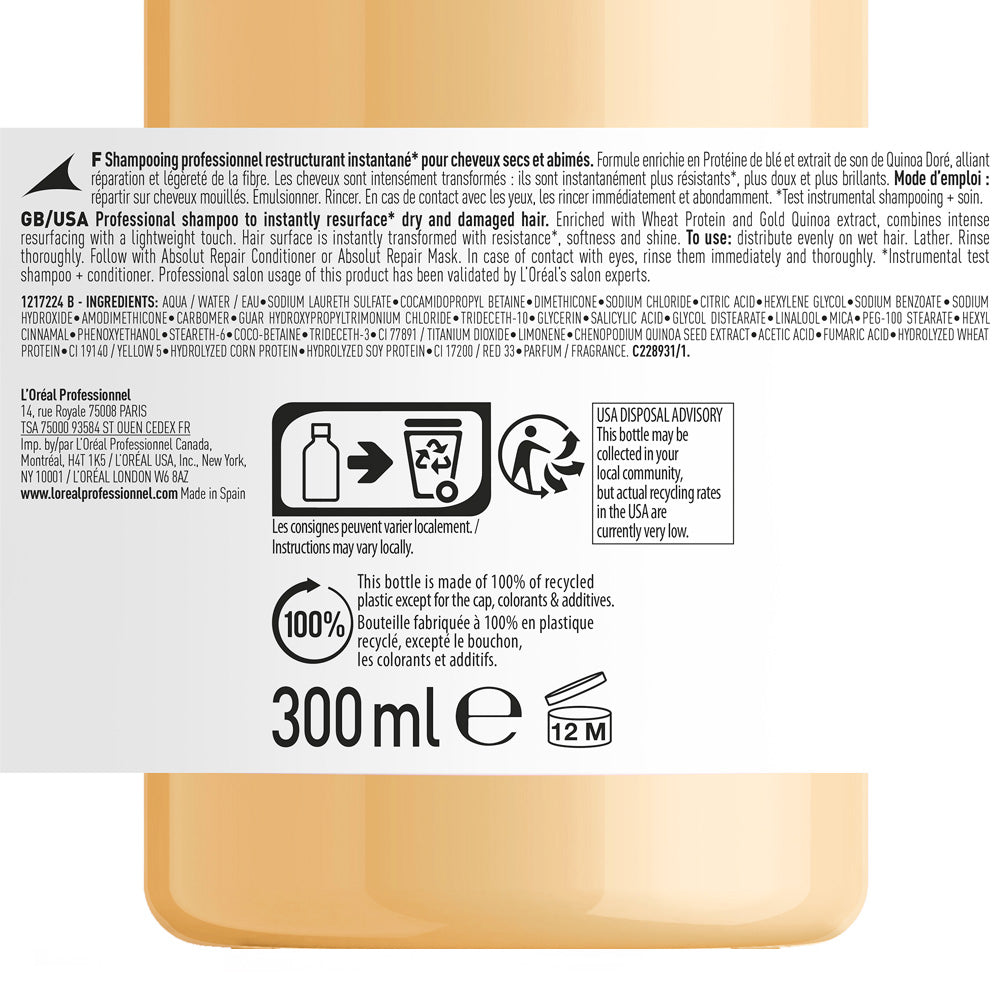 L'Oréal Professionnel Paris Serie Expert Absolut Repair Shampoo 300ml