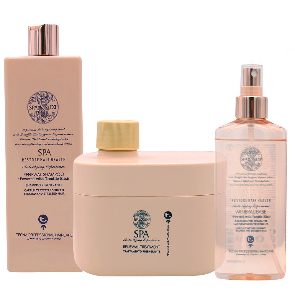 Tecna SPA Trio Set XL Shampoo 500ml Treatment 500ml Mineral base 200ml