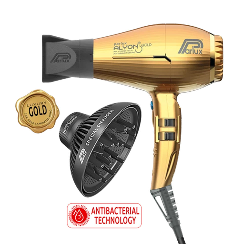 Parlux Alyon Air Ionizer Tech Eco Friendly Oro - asciugacapelli con diffusore