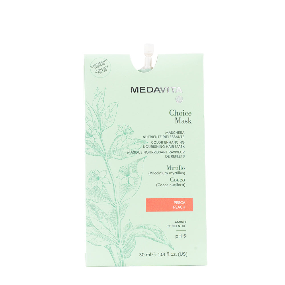 Medavita Lunghezze Choice Mask Peach 30ml  -maschera nutriente riflessante pesca