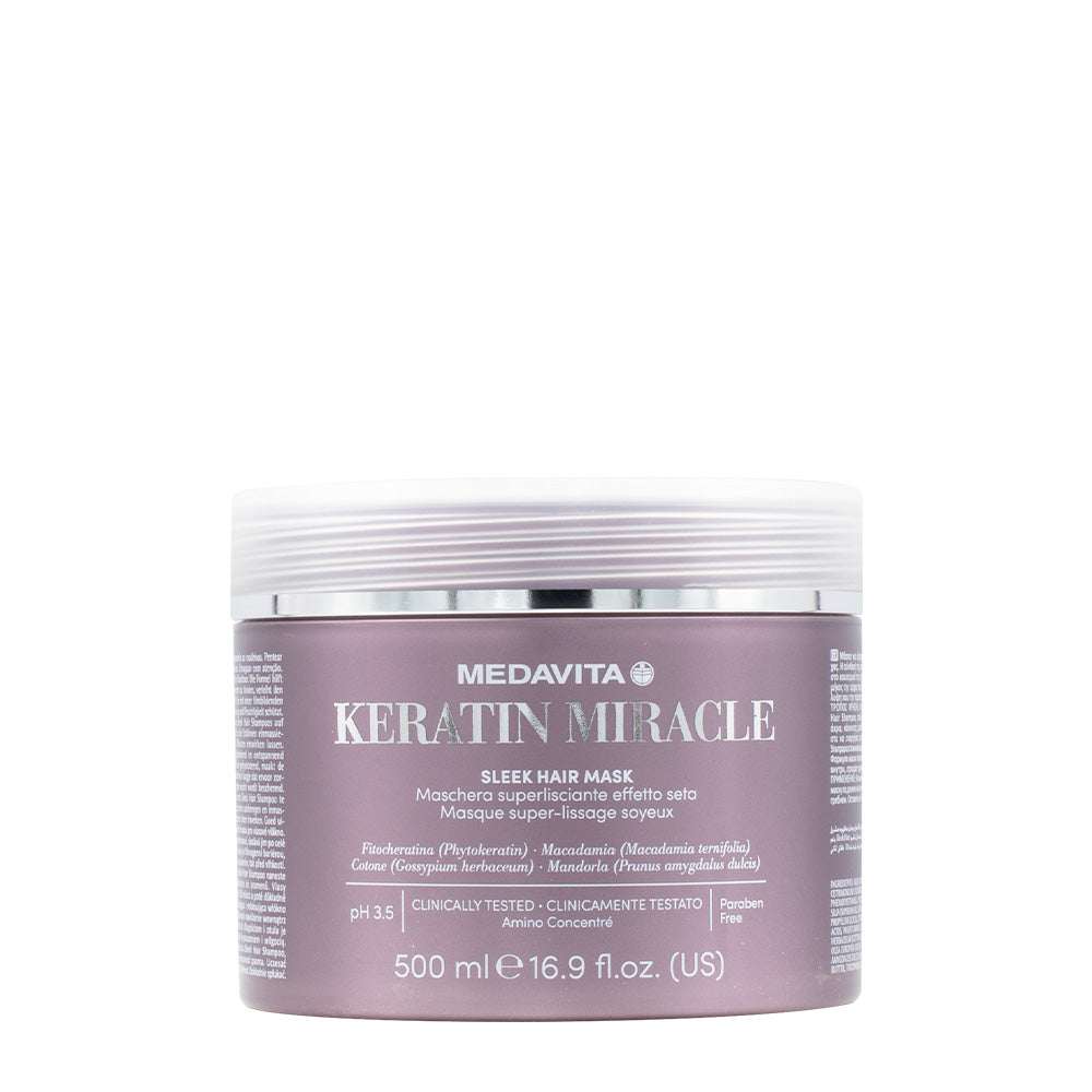 Medavita Lunghezze Keratin Miracle Sleek Hair Mask 500ml - maschera lisciante