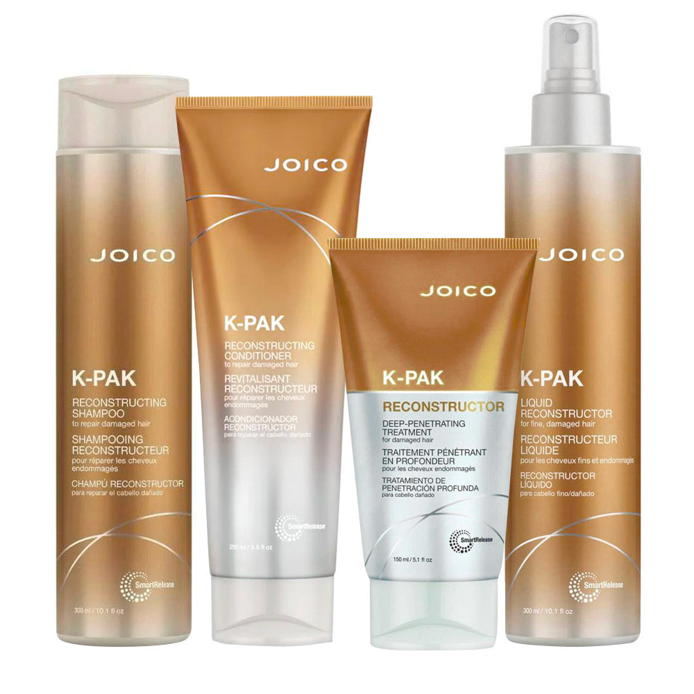 Joico K-pak Reconstructing Shampoo300ml Conditioner250ml Reconstructor300ml