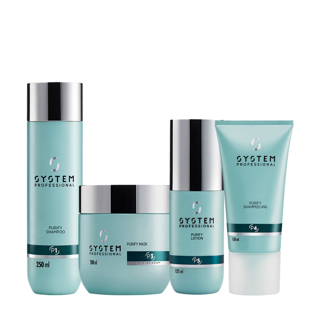 System Professional Purify Shampoo250ml Shampeeling150ml Mask200ml Lotion125ml