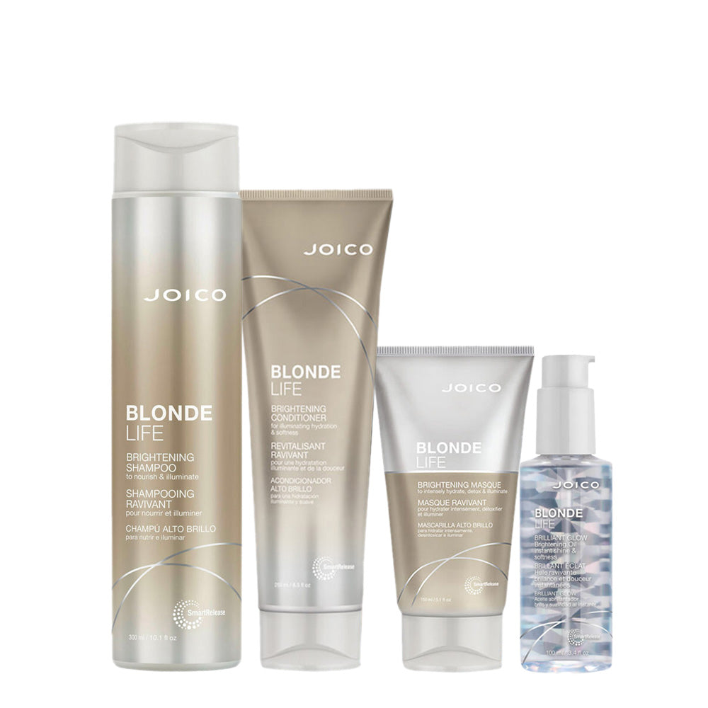 Joico Blonde Life Brightening Shampoo 300ml Conditioner250ml Mask150ml Oil 100ml