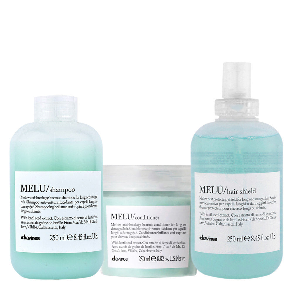 Davines Essential Hair Care Melu Shampoo250ml Conditioner250ml Hair Shield 250ml