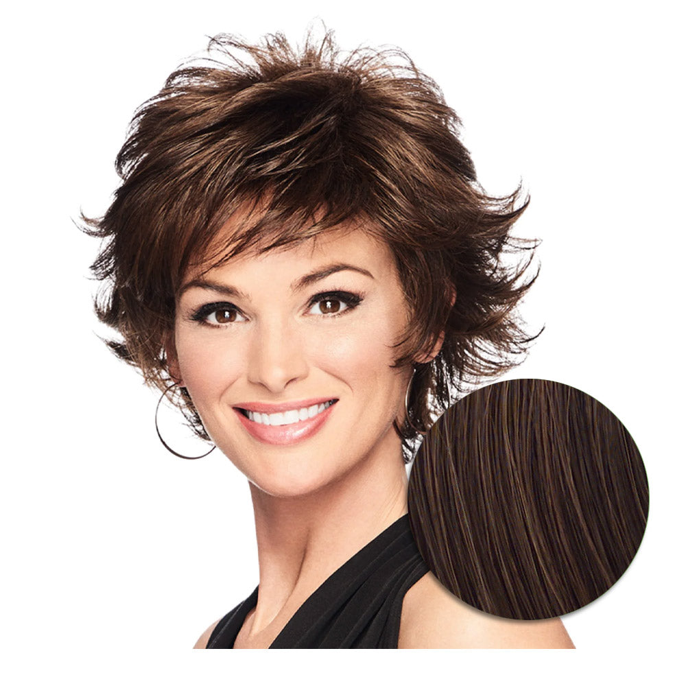 Hairdo Textured Flip Parrucca Castano Medio Ramato - parrucca taglio corto