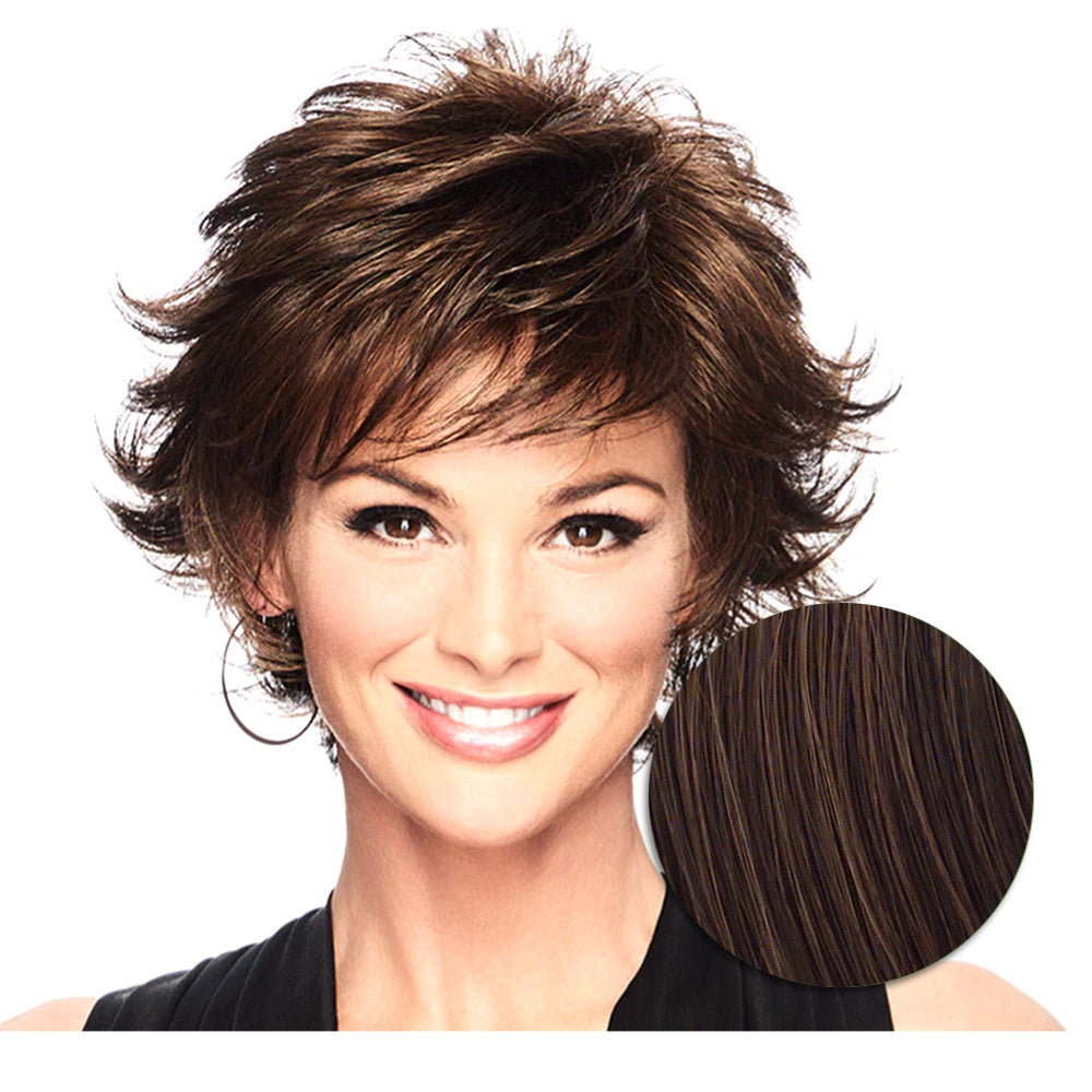 Hairdo Textured Flip Parrucca Castano Medio Ramato - parrucca taglio corto