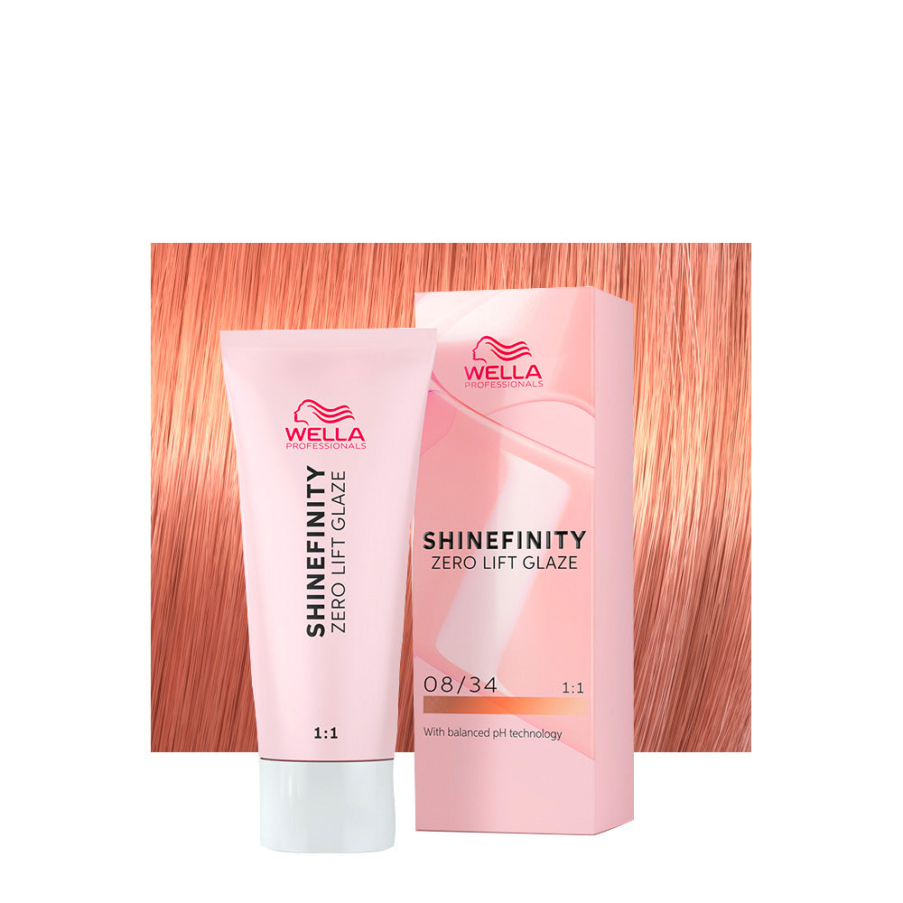 Wella Shinefinity Spicy Ginger 08/34 Biondo Chiaro Dorato Rame 60ml