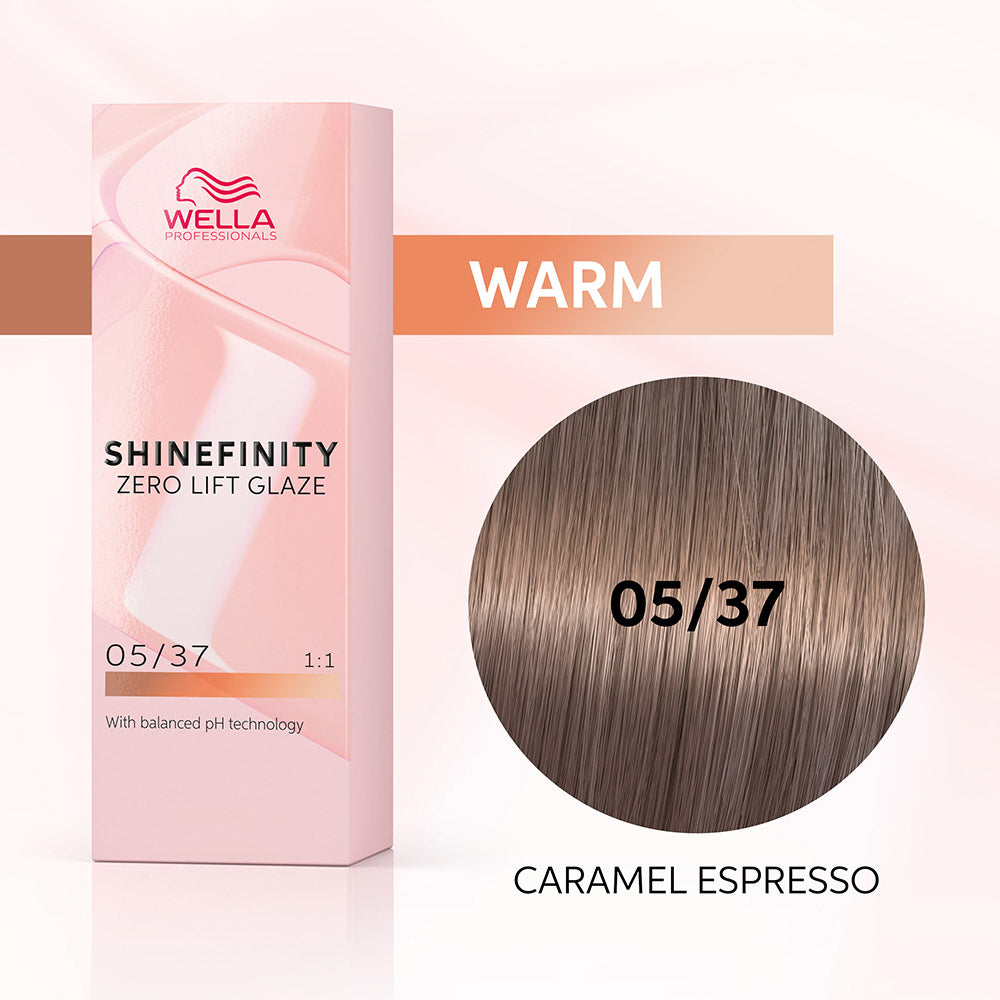 Wella Shinefinity Caramel Espresso 05/37 Castano Chiaro Dorato Sabbia 60ml
