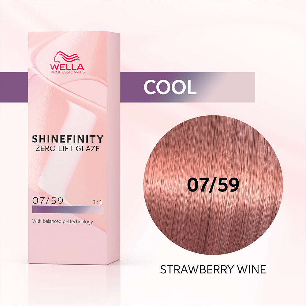 Wella Shinefinity Strawberry Wine 07/59 Biondo Medio Mogano Cendrè 60ml